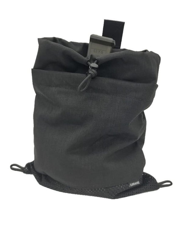 zwijany worek na puste magazynki - cordura i siatka czarna