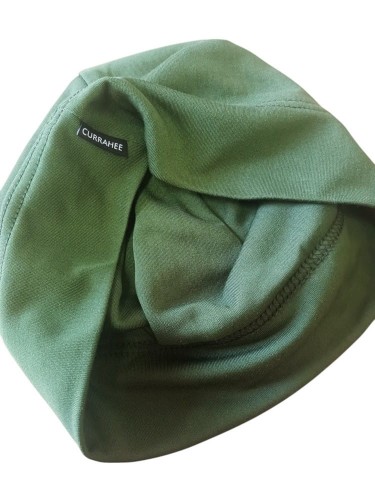 Czapka podwójna pod hełm - oliwka - widok wnętrza